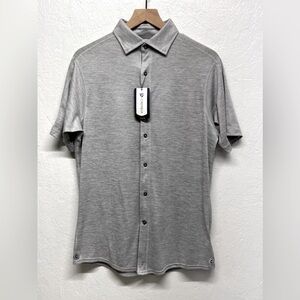 CREMIEUX Club 38- Mens Moisture Wicking Button Up Short Sleeve Shirt - M